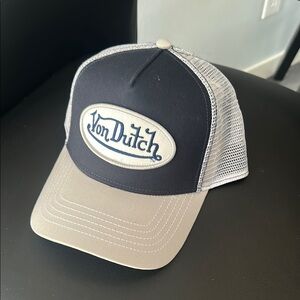 Von Dutch Navy and Gray Cap